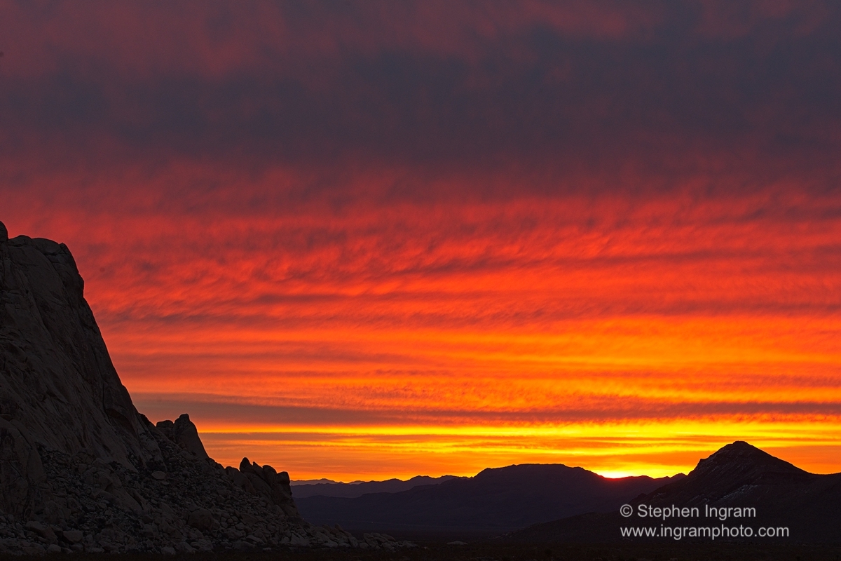 Granite Mountains dawn, Mojave National Preserve,