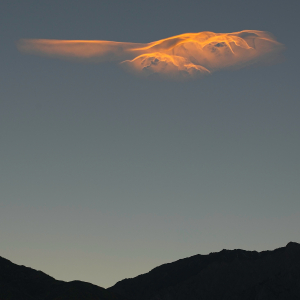 Supercilium cloud at sunset, above Wheeler Ridge, Eastern Sierra, CA