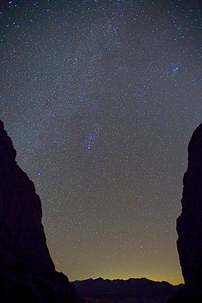 Night sky from Hole-in-the-Wall, Death Valley NP