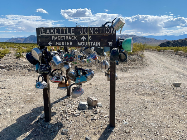 Teakettle Junction signpost, Death Valley NP