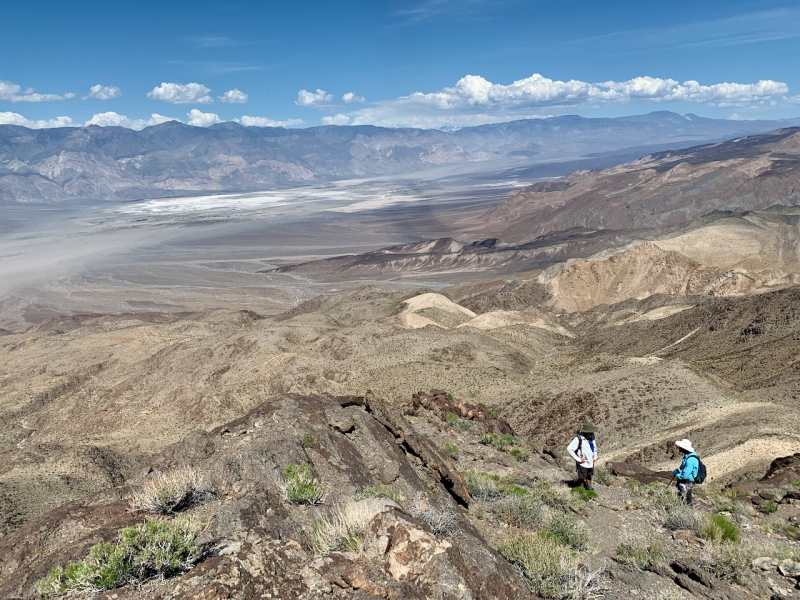 View northwest of Saline Valley and Inyo Mountains from Ubehebe Peak trail, Death Valley NP.