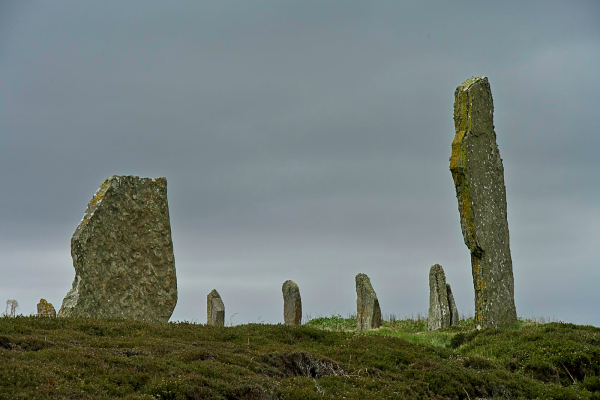 Ring of Brodgar, a henge where 27 of 60 original stones remain standing in a perfect circle over 100m in diamater