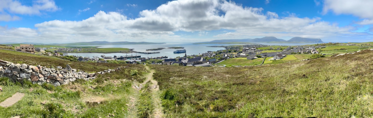 Panoramic view of Stromness from Brinkie's Brae